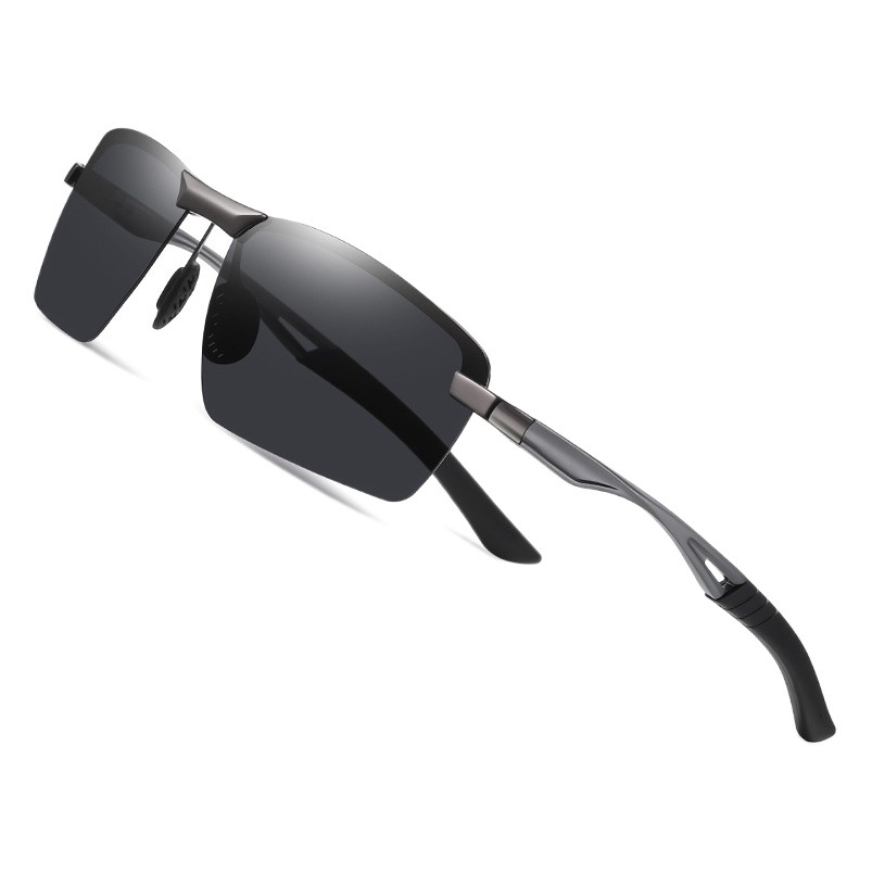 Nuevas gafas de sol de los hombres aluminio magnesio pierna medio marco gafas de sol polarizadas gafas de pesca 3391 conductor conducción gafas de sol