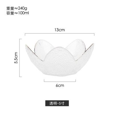 Tazón de postre japonés ensalada tazón de vidrio cuenco de golondrinas de cristal tazón de ensalada de fruta creativa hogar Tazón de sopa Tremella