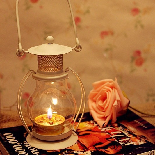 European pastoral wrought iron candlestick small lantern home decoration creative Candlestick wholesale