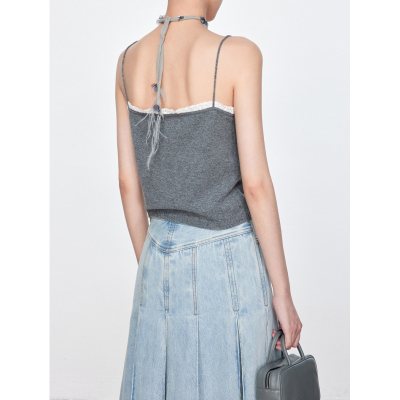 최소한의 럭셔리  발레 스타일 진 입을 꿰매는 가을과 겨울 신화 집 캐시미어 최고의 여성