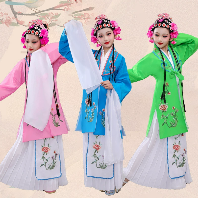 Новый детский костюм Хуадан Цин Йи водяная рукавная одежда Студенческий традиционный костюм Пекинской оперы Детский оперный костюм