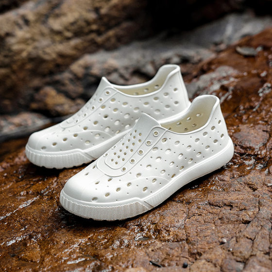 Heron Luxury Outdoor Couple's Cave Shoes Wading Casual Trendy Men's and Women's Beach Sandals Breathable Soft Bottom Hollow Rain Shoes