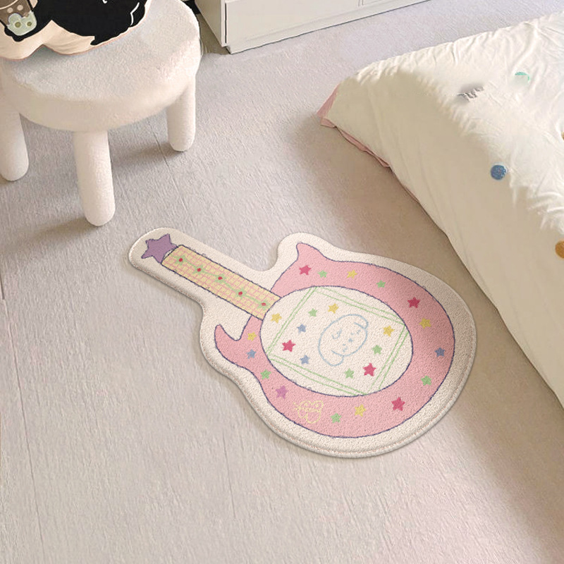 Ins Style Imitation Cashmere Foot Pads Cartoon Cute Stain-Resistant Easy Care Anti-Slip Mat Home Bathroom Bathroom Plush Mat