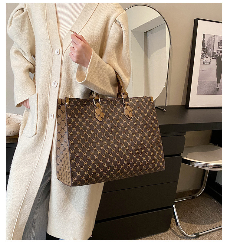 Bolso de hombro para mujer bolso retro de gran capacidad tendencia_voghion.com