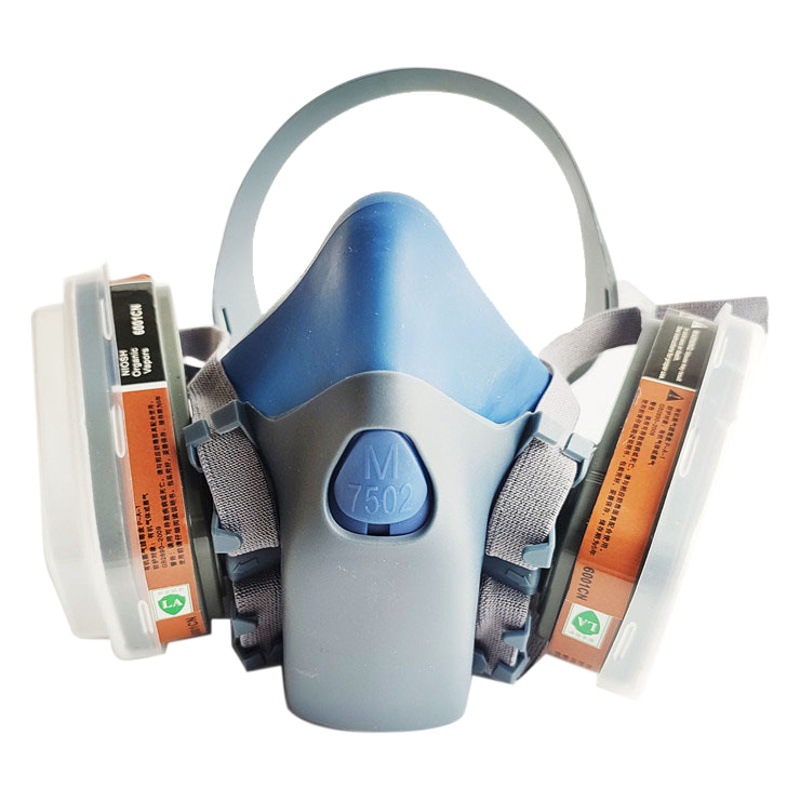 7502 Máscara de gas de silicona a prueba de polvo media máscara de gas pintura en aerosol decoración pesticidas químicos soldadura máscara de gas al por mayor