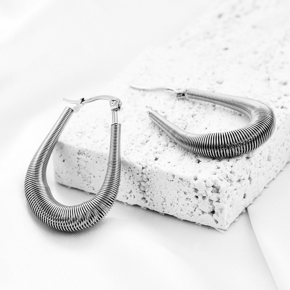 10g Weight Earrings Classification 1 Pair Quantity 1 Pair Basic U Shape Plating Titanium Steel Earrings