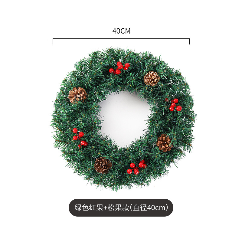 Navidad decoración Garland puerta colgando adorno corona ratán ornamento Navidad escena diseño Navidad guirnalda al por mayor