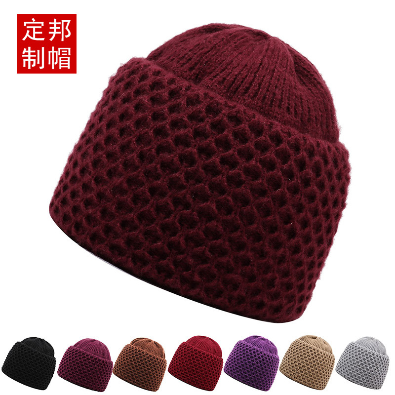 时尚中老年女帽新款冬季加厚毛线妈妈帽子跨境批发保暖针织帽女