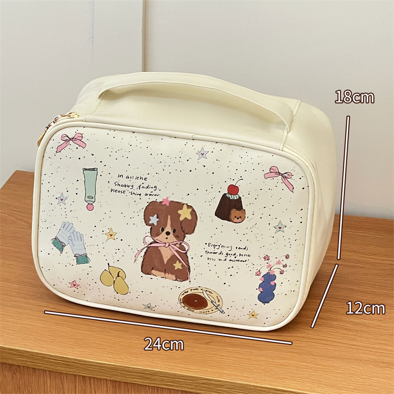 2024 nueva bolsa de cosméticos linda para mujer, bolsa de almacenamiento portátil a prueba de agua de gran capacidad, bolsa de almacenamiento, bolsa de lavado de viaje