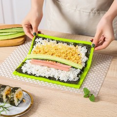 日式寿司 专用卷帘硅胶家用厨房DIY紫菜包饭寿司卷 饭团模具 推荐