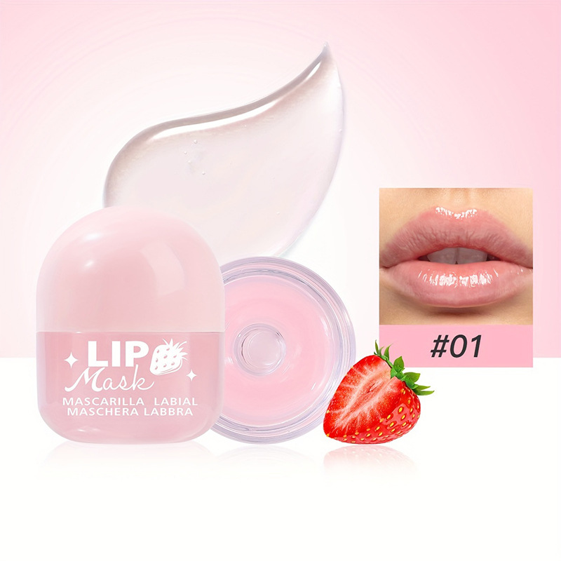 USHAS Mascarilla de labios de punto transfronterizo europea y americana, hidratante e hidratante, bálsamo labial para aclarar las líneas de los labios UC014