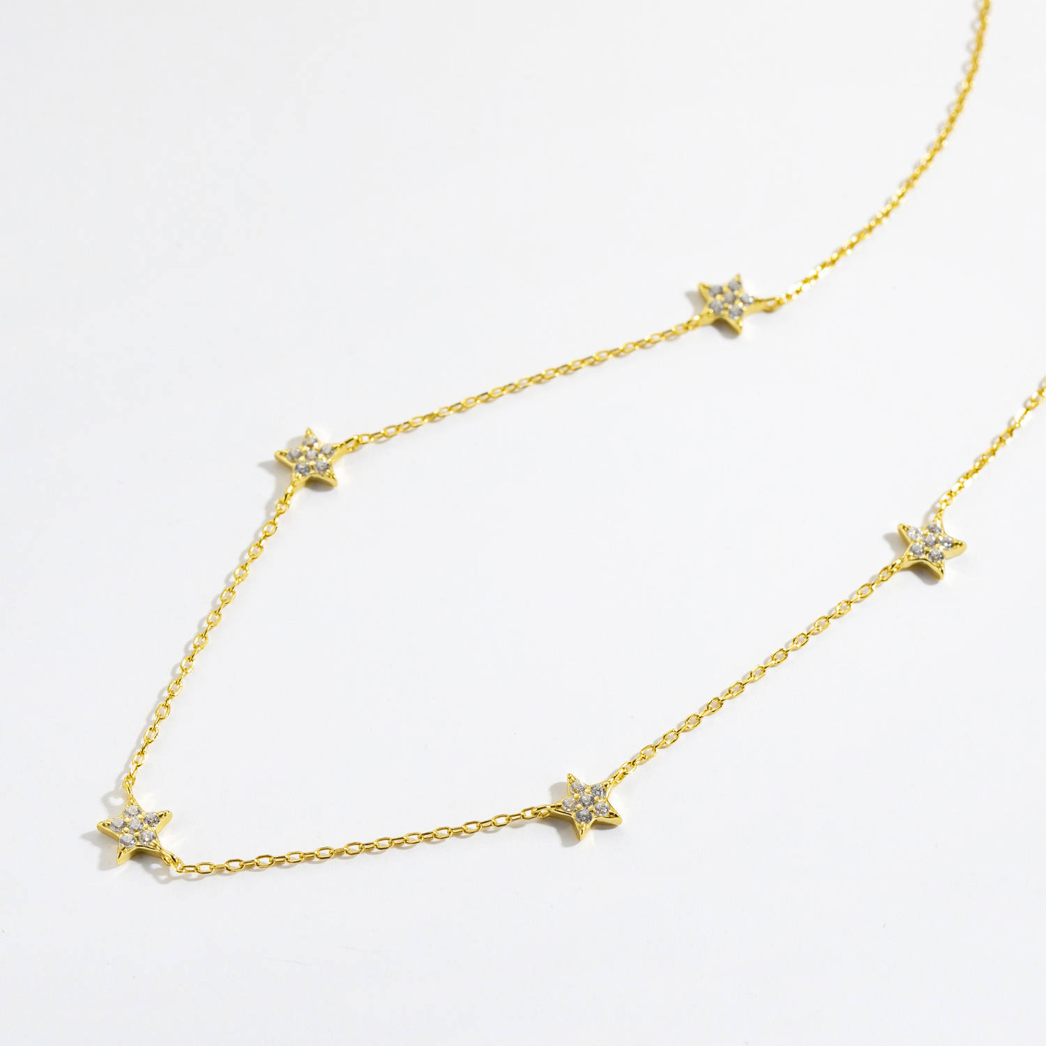 cable chain Chain Type 925 Sterling Silver Star Pendant Necklace