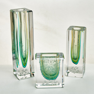 Factory Direct Supply of Handmade Glass Vases, Home High-End Art Ornaments, Hotel Lobby Wedding Decoration Ideas