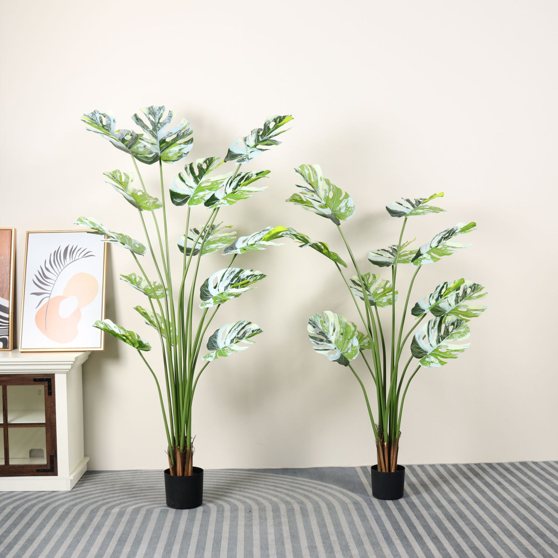 Planta artificial nórdica grande para sala de estar, árbol de simulación decorativo tipo banano viajero en maceta