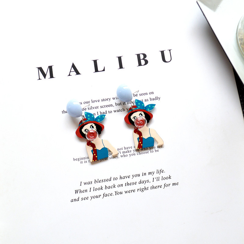 Cartoon Style Cartoon Character Arylic Earrings display picture 5