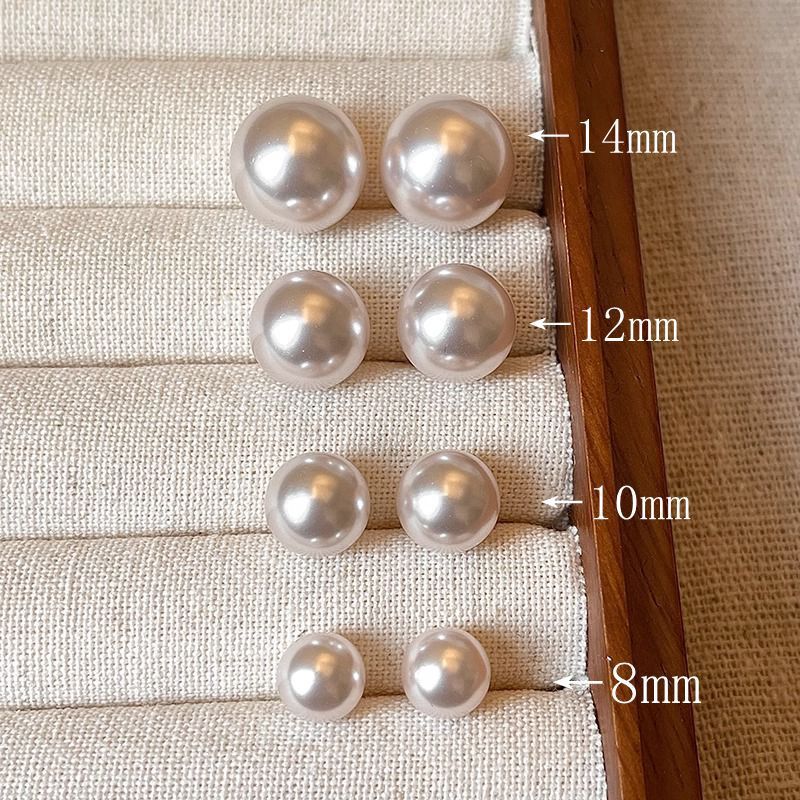 Earrings pearl, 12mm