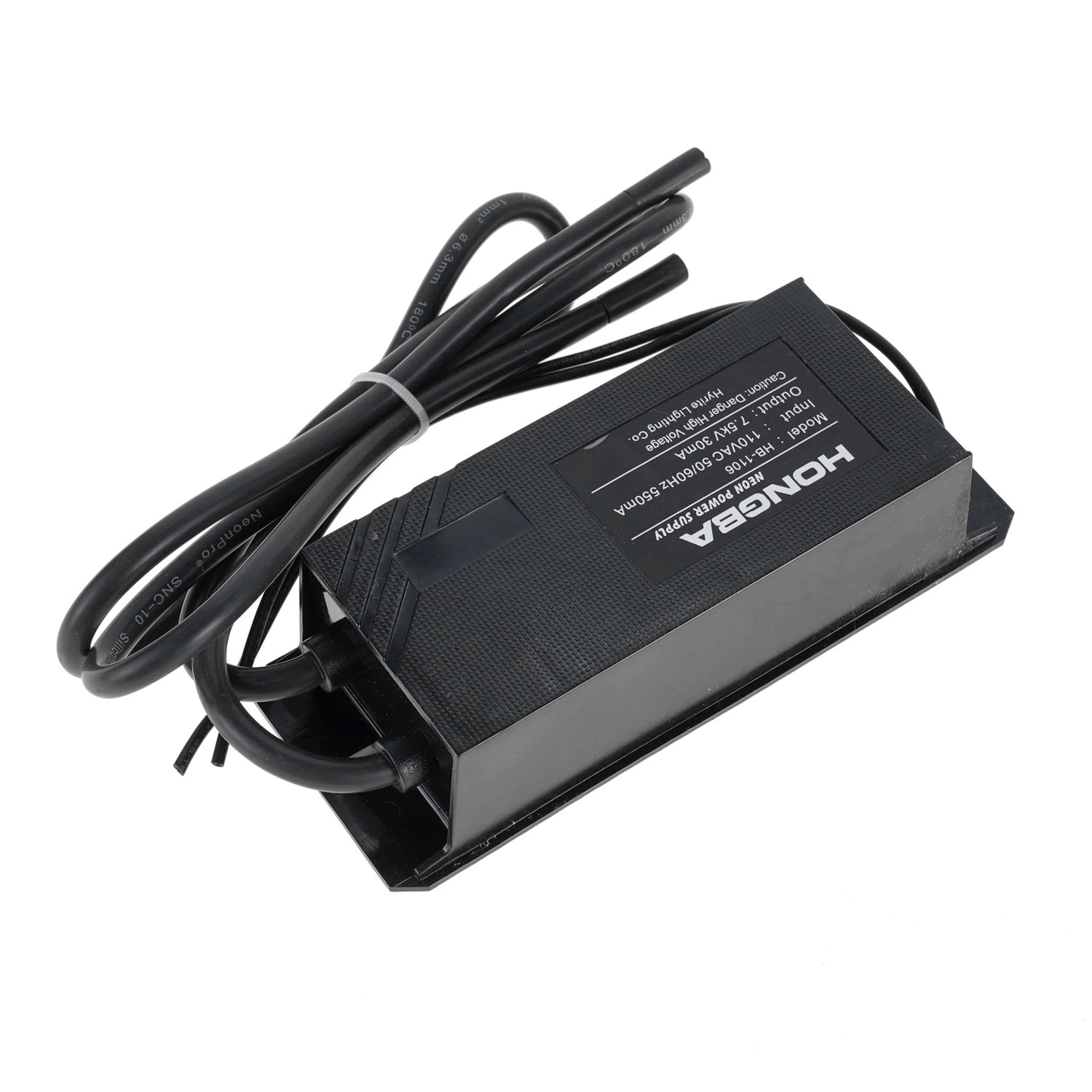110V электронный неоновый трансформатор, выход 7.5KVAC, водонепроницаемая розетка, специальная нагрузка 2-6м, 30мА