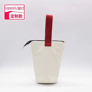 出口韩国手提保温包 时尚简约迷你便当包 圆桶内置水杯位饭盒袋