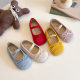 Girls Small Leather Shoes 2025 Spring and Summer New Bow Girl Princess Shoes Soft Bottom Bean Shoes Cloth Shoes Baby Shoes
