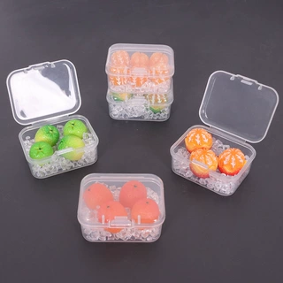 Dollhouse娃娃屋仿真冰块橘子餐盒模型微缩食玩厨房场景迷你摆件