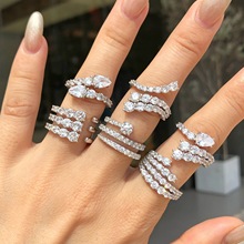 ŷ��������S925������ָŮ�����߼����ʯ��ǶС������Ů�������