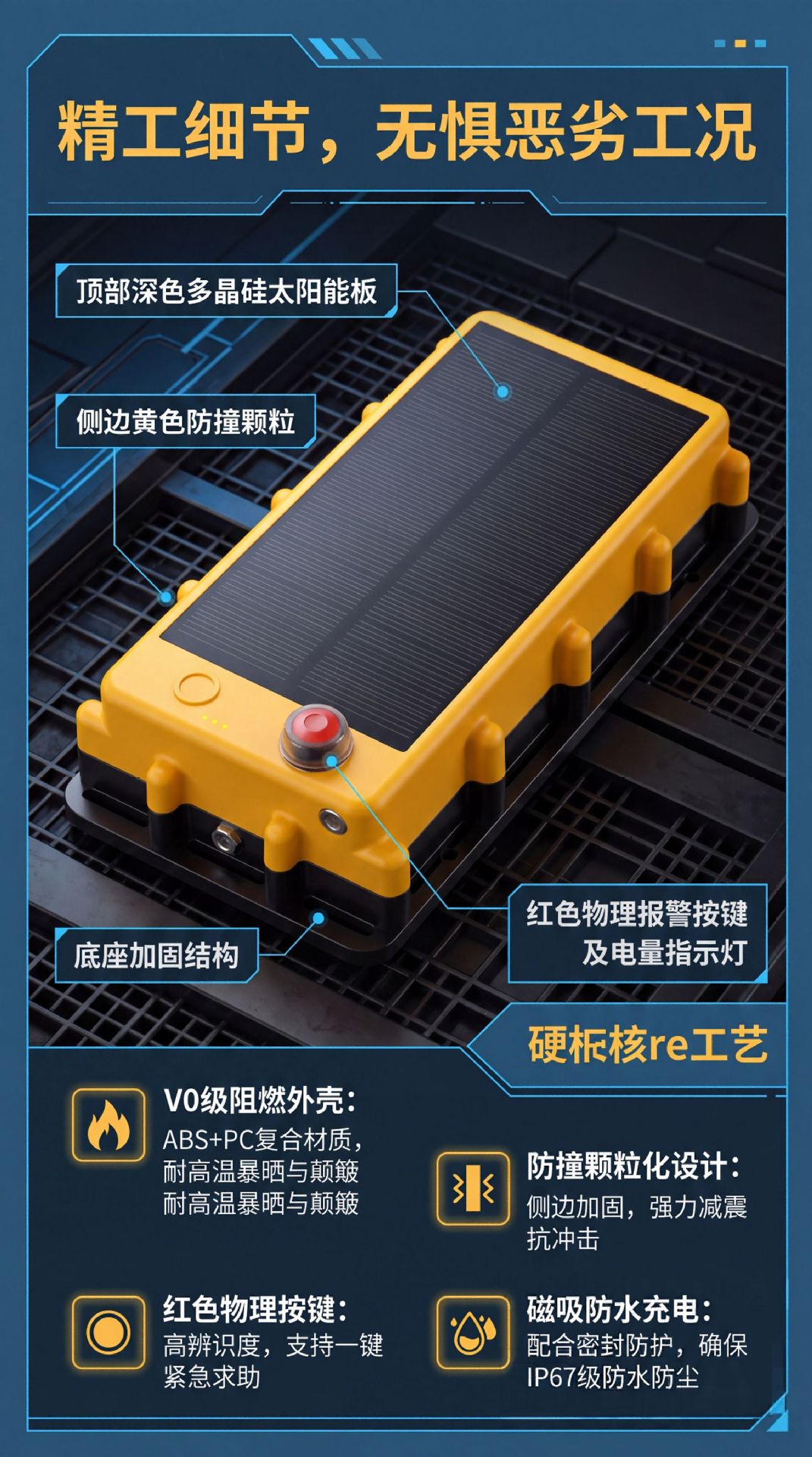 4g Beidou Satellite Locator Rtk High-Precision Solar Charging Fleet Management Container Ship Locator