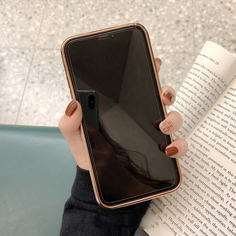 Funda Protectora Rígida de Color Sólido con Galvanoplastia, Apta para Teléfono Apple 17Pro, Funda para iPhone 16ProMax con Cadena de Perlas X
