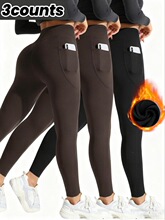 D 13381 High Waist Fleece Yoga Pants ���������٤�� ����