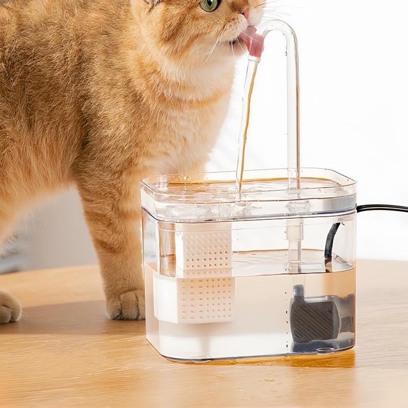 Gato dispensador de agua flujo de circulación automática dispensador de agua mudo boca no húmeda dispensador de agua perro cuenca de agua suministros para mascotas