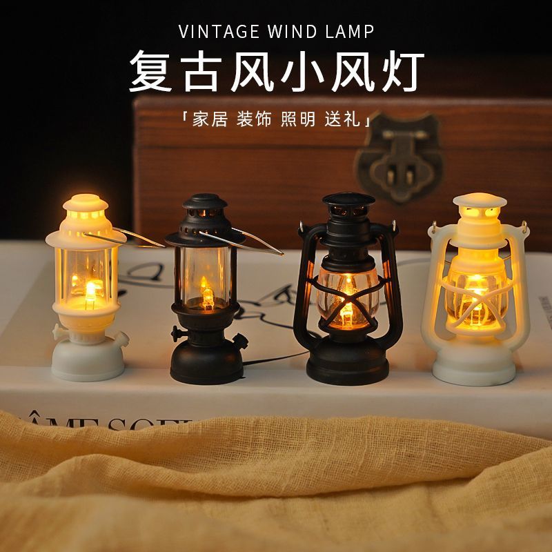 Mini retro simulación LED electrónica lámpara de noche colgante lámpara de vela al aire libre atmósfera de vacaciones decoración escena de luz