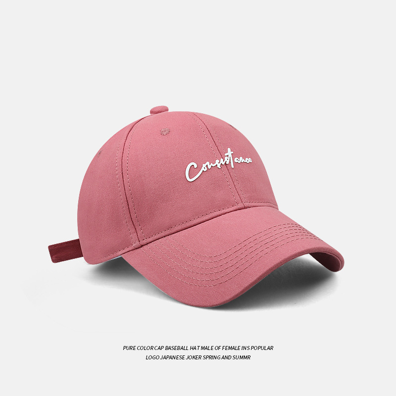 Letras de estilo coreano sombrero de béisbol de tapa suave hombres primavera y verano circunferencia de la cabeza grande versátil bordado borde curvo gorra de mujer cara de aspecto pequeño