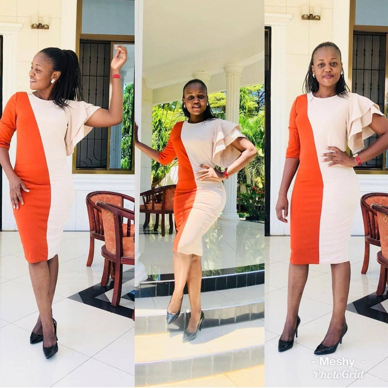 Cross-border sourcing Europe, America and Africa AliExpress Amazon best selling two-color stitching irregular sleeve belt dress Cross-border sourcing Europe, America and Africa AliExpress Amazon best selling two-color stitching irregular sleeve belt dress