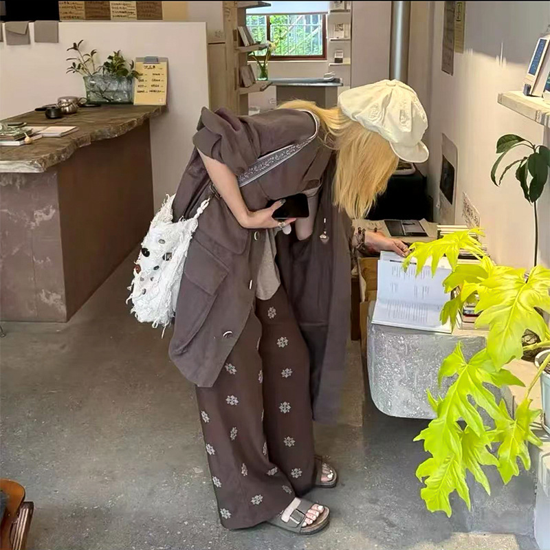 Pantalones anchos de algodón y seda para mujer, pantalones casuales de rayón, suaves y cómodos con efecto drapeado, pantalones de dormir para mujer.