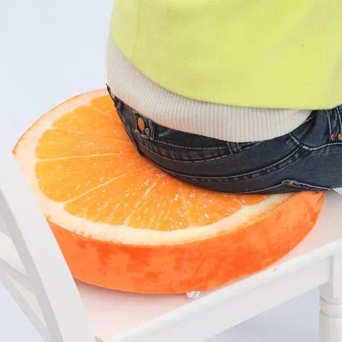 Creative watermelon cushion, orange pillow, dragon fruit cushion, plush toy, cute fruit nap pillow, sofa pillow