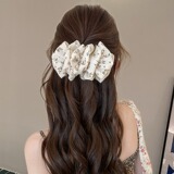 Гигантский объем волос для женщин, новинка 2025 года, плиссированные облака, пузырьки в горошек, цветочная заколка-банан, заколка для волос для милых девочек, головной убор