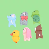 Новый мультфильм животное Смола патч крем Клей DIY Аксессуары Чехол для мобильного телефона холодильник чашка зажим для волос материал