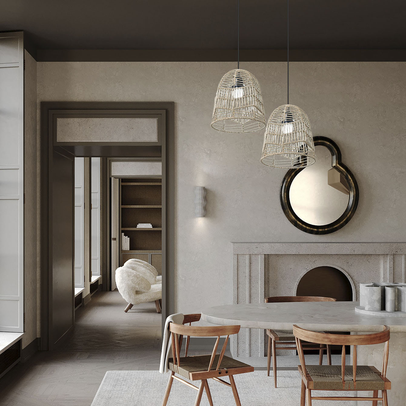 Cuerdas de paja tejidas a mano lámpara decorativa retro simple lámpara de viento dormitorio residencial hotel café iluminación creativa