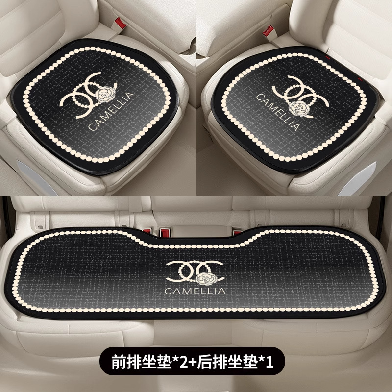 オールシーズン対応カーシートクッション 2025 新しいライト高級女性運転席後部座席クッション滑り止め通気性カーシートクッション|undefined