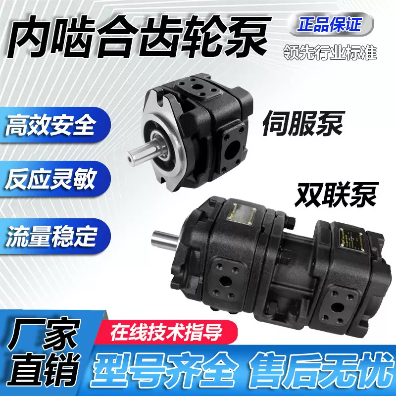 液压内啮合齿轮泵HG0-08-01R-VPC伺服油泵HG1-63-01R-VPC-36