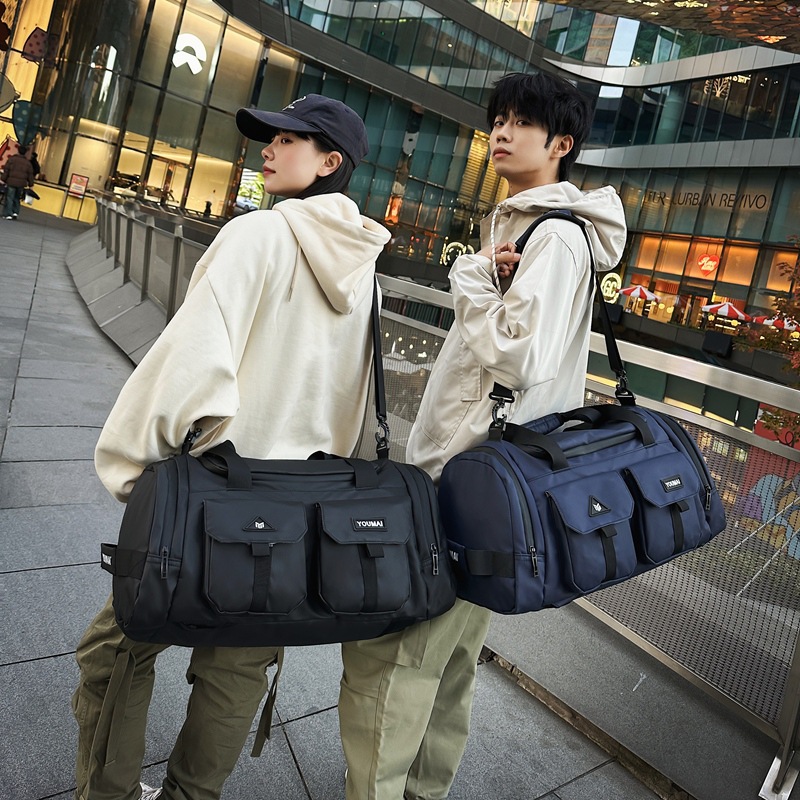 Nueva bolsa de fitness para deportes al aire libre de gran capacidad a prueba de salpicaduras de agua, separación en seco y húmedo, bolsa de viaje, bolsa de almacenamiento de equipaje