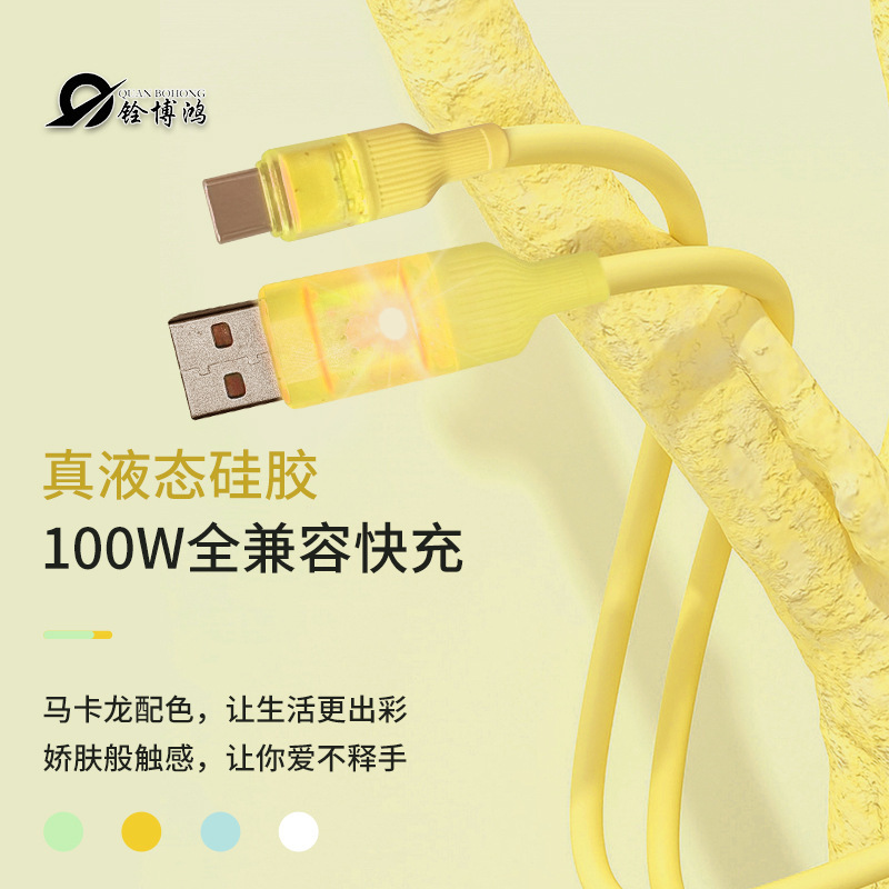 Voice Night Light Atoc100W Data Cable, Bedside Small Type-C Charging Cable Neutral Voice Control Light