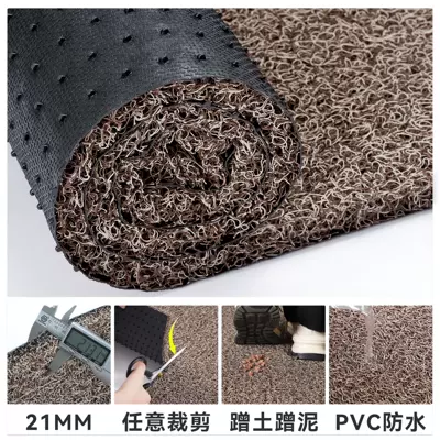 Avtomobil döşəmə paspasları — Thickened Silk Ring Door Mat - m-brown-21mm-thick-encryption-6080cm