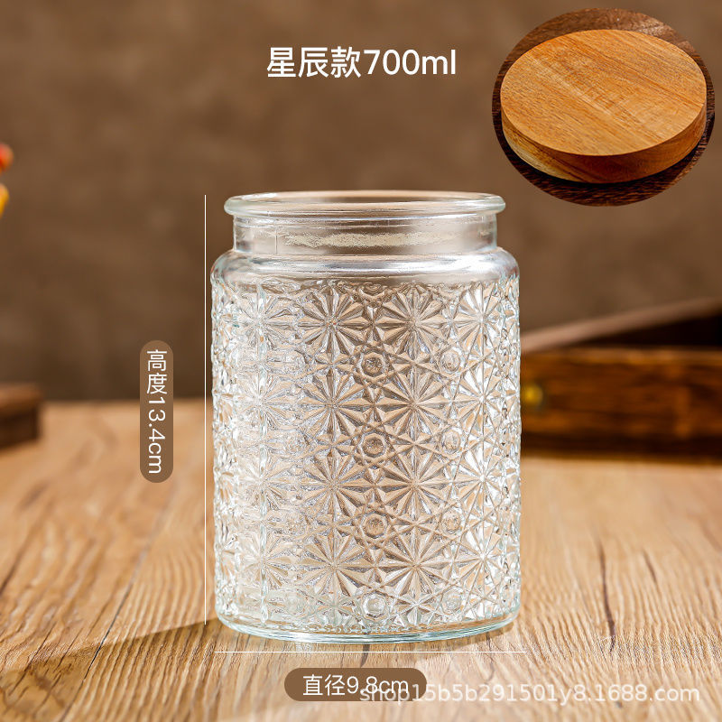 Chino retro Begonia flor vidrio sellado tarro caramelo snack tarro de almacenamiento frutos secos tuerca de almacenamiento tarro