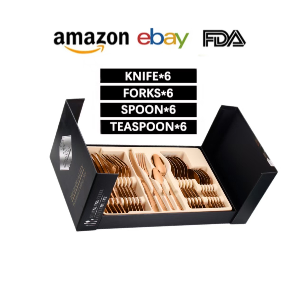 D타입 24피스 세트 스타 다이아몬드 로즈 골드(인터넷 연예인 폴리오 박스)