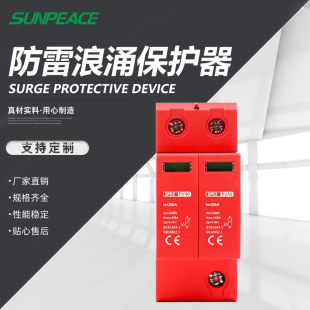 Photovoltaic Ac Surge Protector 1P2P3P4P20Ka40Ka Ac385V Photovoltaic Solar Lightning Protection
