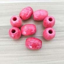 加色款椭圆滚珠子出售 普通玉石玉器材质桶珠饰品 可电商直播使用