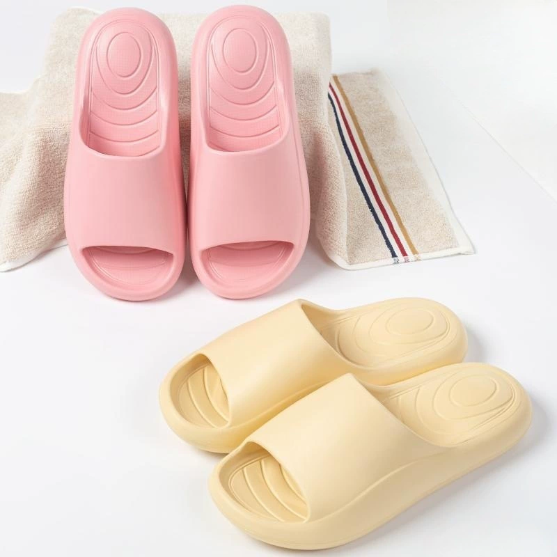 Тапочки, поглощающие удар воздуха, для женщин, дома, ванной комнаты, для купания, Нескользящие тапочки из этиленвинилацетата, ощущение струящейся навоза, верхняя одежда, сандалии и тапочки, партия