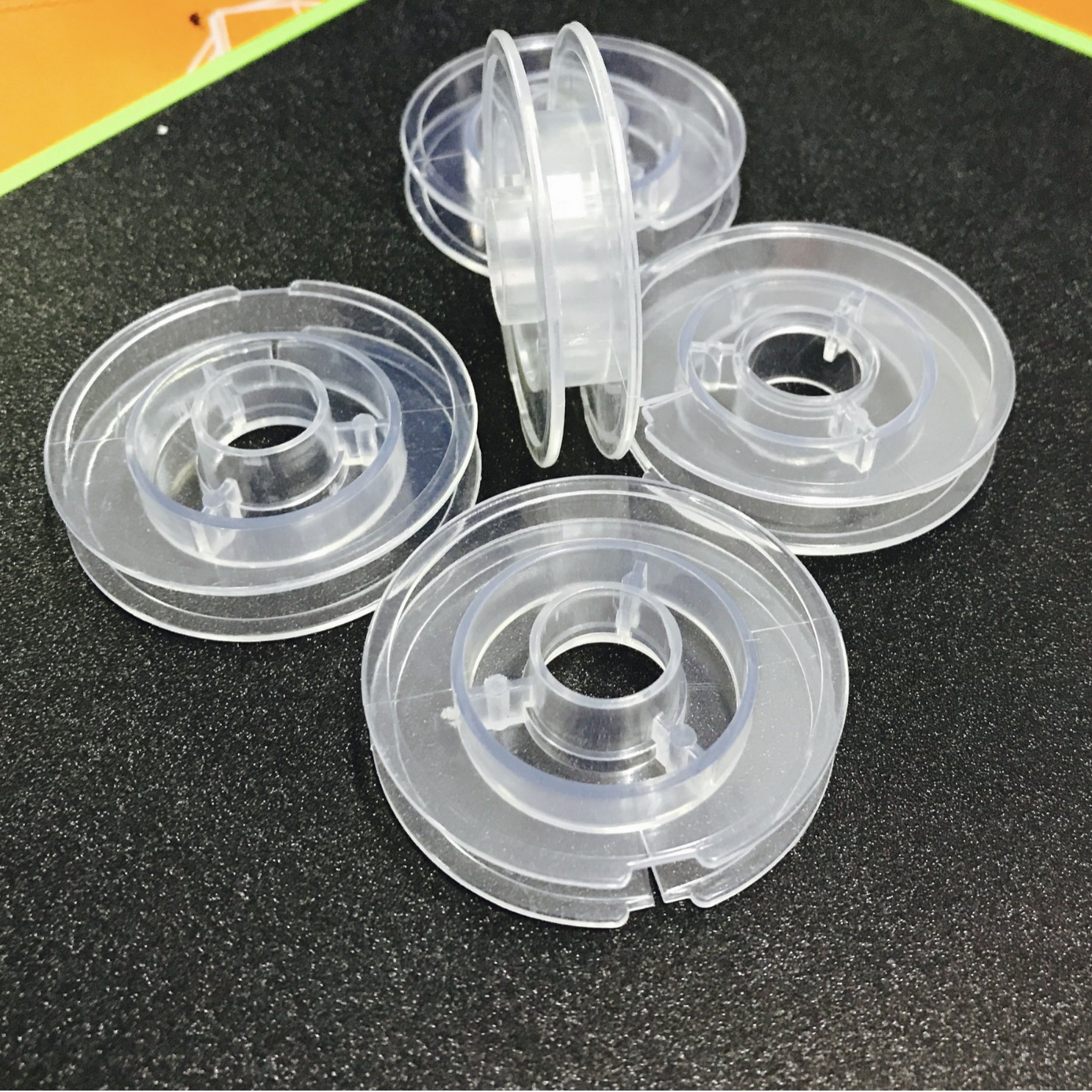 厂家直供57塑料透明线盘 钓鱼丝专用绕线盘电阻线圈电感线圈专用