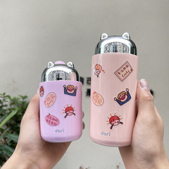 ThinkGeek Fox 304 Stainless Steel Insulated Cup Korean Version Cute Pocket Water Cup Portable Student Couple On-the-go Cup
