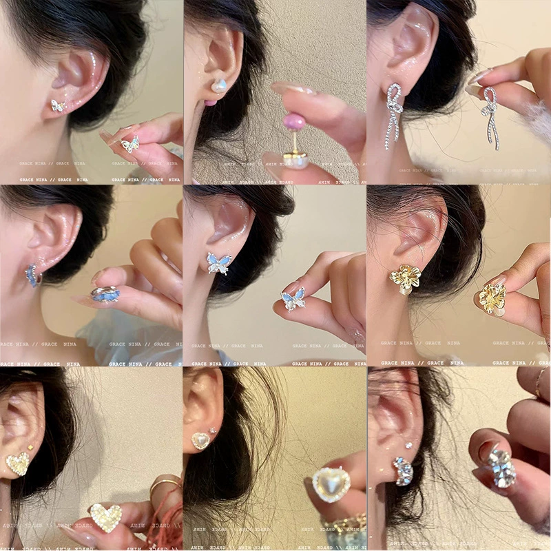 Серебряная игла из жемчуга, циркония, модный универсальный дизайн серьг, образец серебра 925, высокий стиль качества, простой и элегантный дизайн